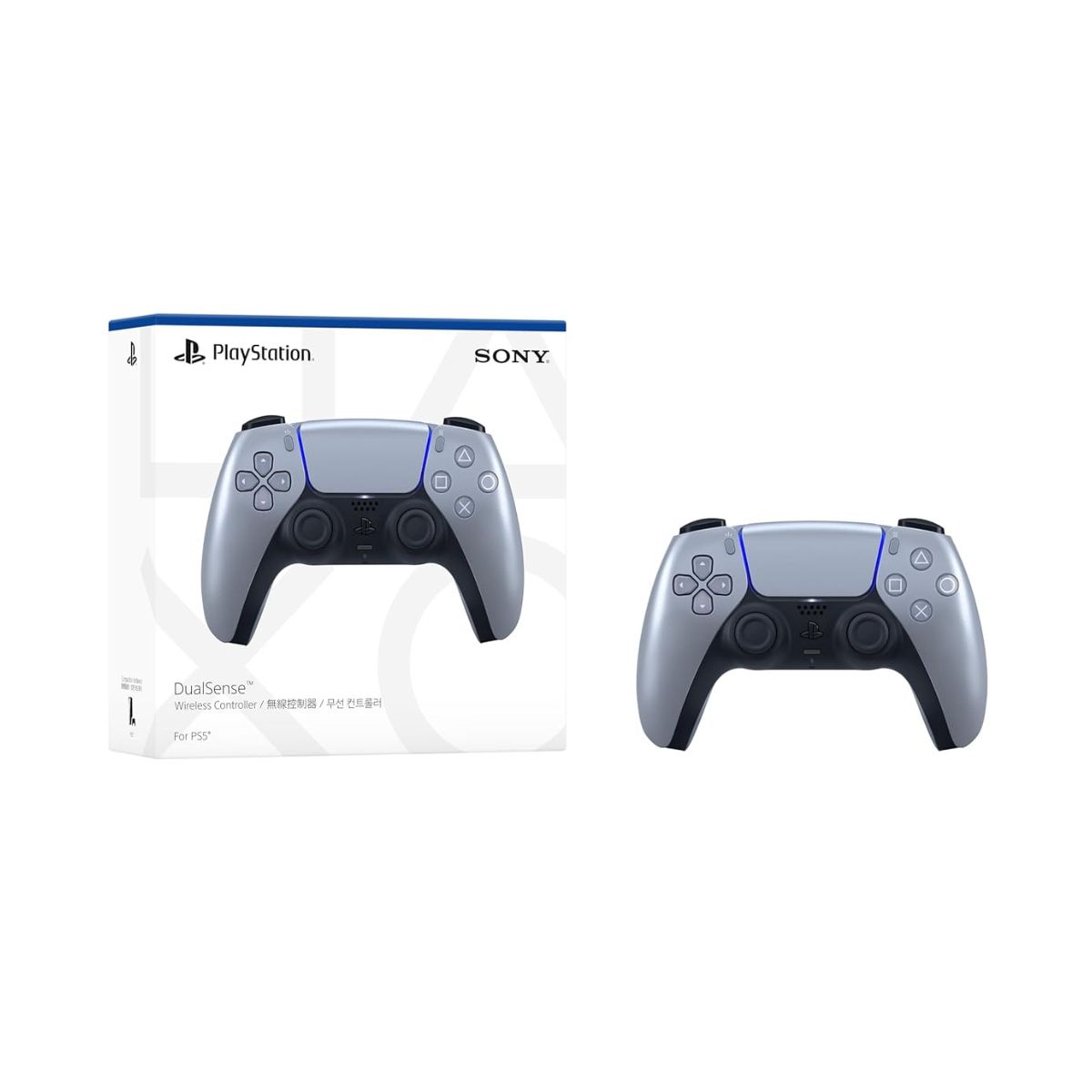 PS5 Controller (9) PS5 Controller Silver - Image 1