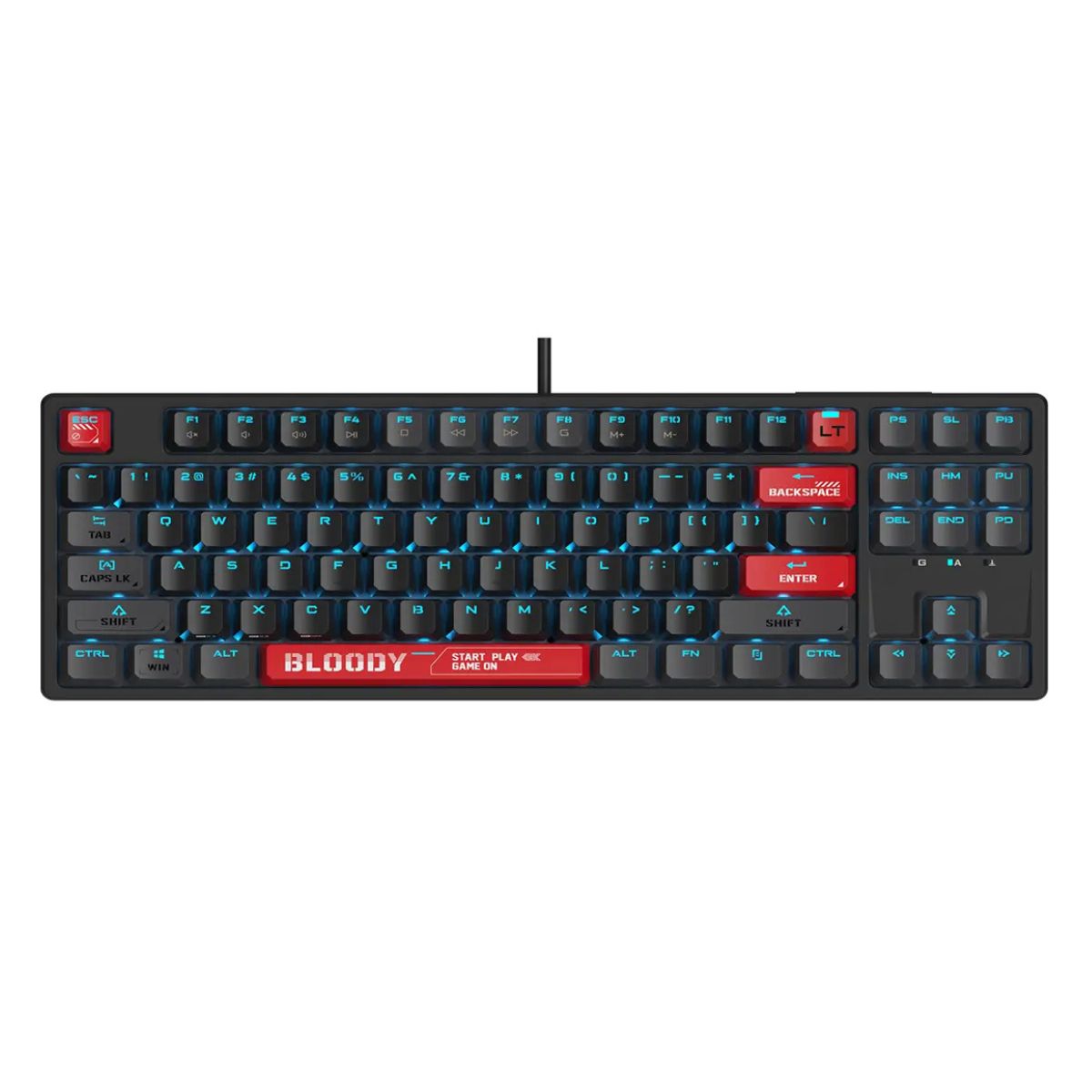 Untitled design - 2026-06-07T135618.227 Bloody AT87 Alpha Optical Switch Mechanical Keyboard - Red - Image 1